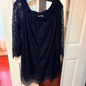 love, Fire Black Lace Blouse